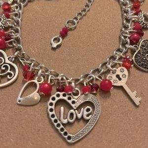 ❤️Handmade Valentine Day Charm Bracelet ❤️ SOLD!!